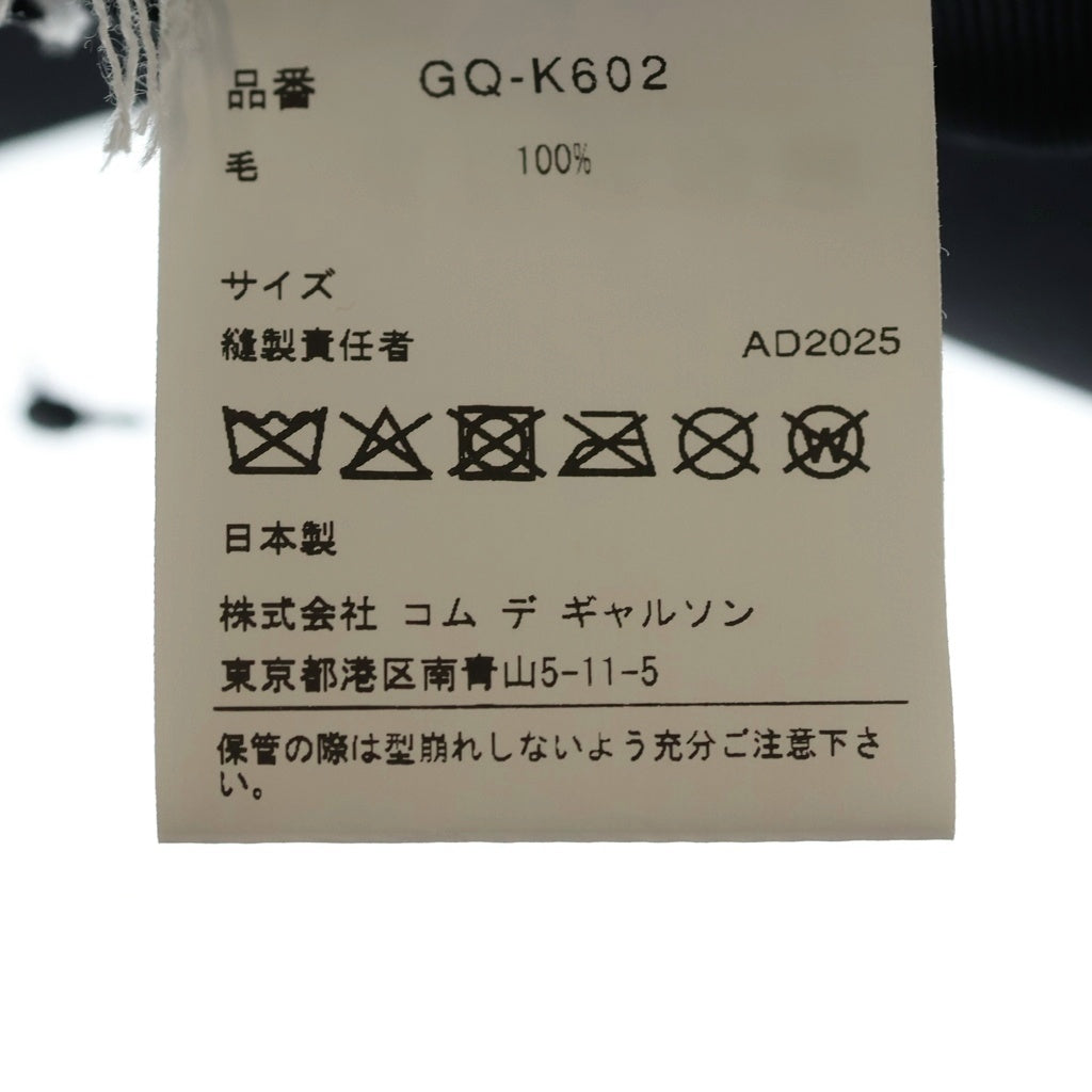 COMME des GARCONS(コムデギャルソン) 26SS AD2025 ×HIZUME WOOL HAT ヒズメ ウールハット 帽子 ブラック GQ-K602