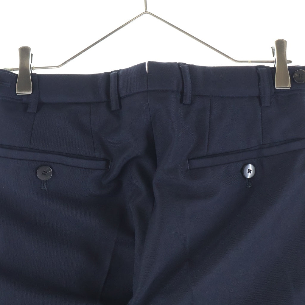 VISVIM(ヴィスヴィム) HIGH-WATER SLACKS モヘア混 ウール リネン サイドアジェスター付き テーパード ハイウォータースラックス パンツ ネイビー 0116205008020