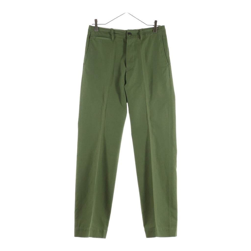 VISVIM(ヴィスヴィム) 21SS CHINO PANTS HW ウールリネン ギャバジン織 ボタンフライ チノパンツ カーキ 0121105008013