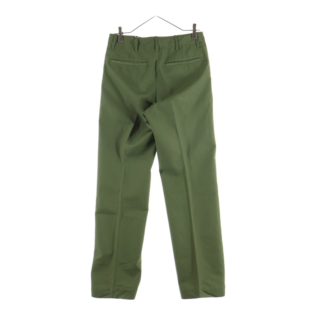 VISVIM(ヴィスヴィム) 21SS CHINO PANTS HW ウールリネン ギャバジン織 ボタンフライ チノパンツ カーキ 0121105008013