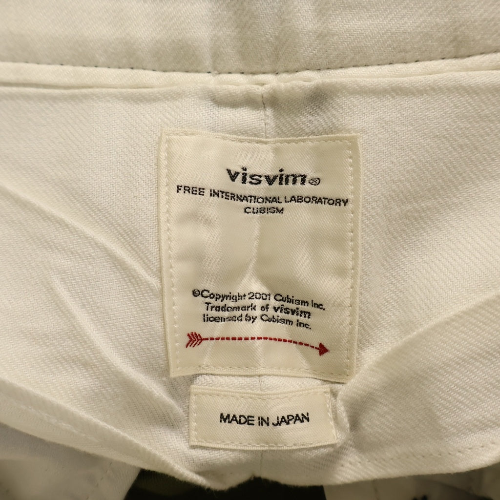 VISVIM(ヴィスヴィム) 21SS CHINO PANTS HW ウールリネン ギャバジン織 ボタンフライ チノパンツ カーキ 0121105008013