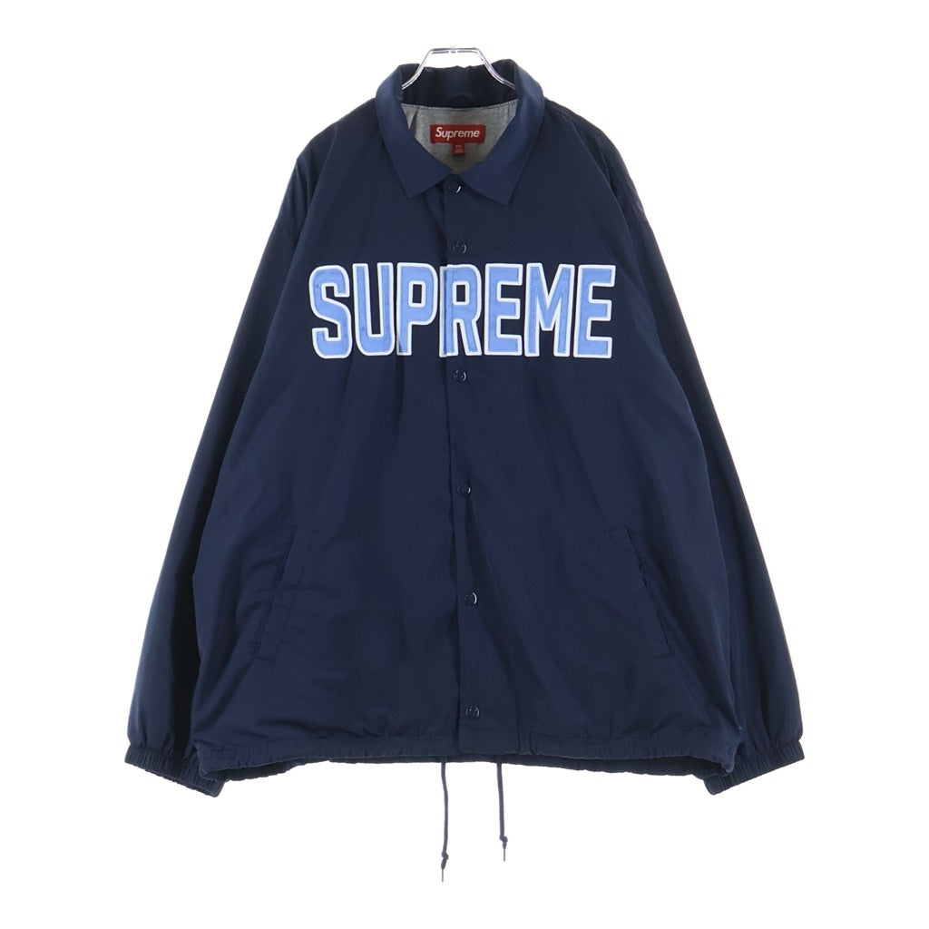 SUPREME(シュプリーム) 26SS Spellout Coaches Jacket スペルアウト ポリエステル フロントロゴ刺繍 コーチジャケット ネイビー