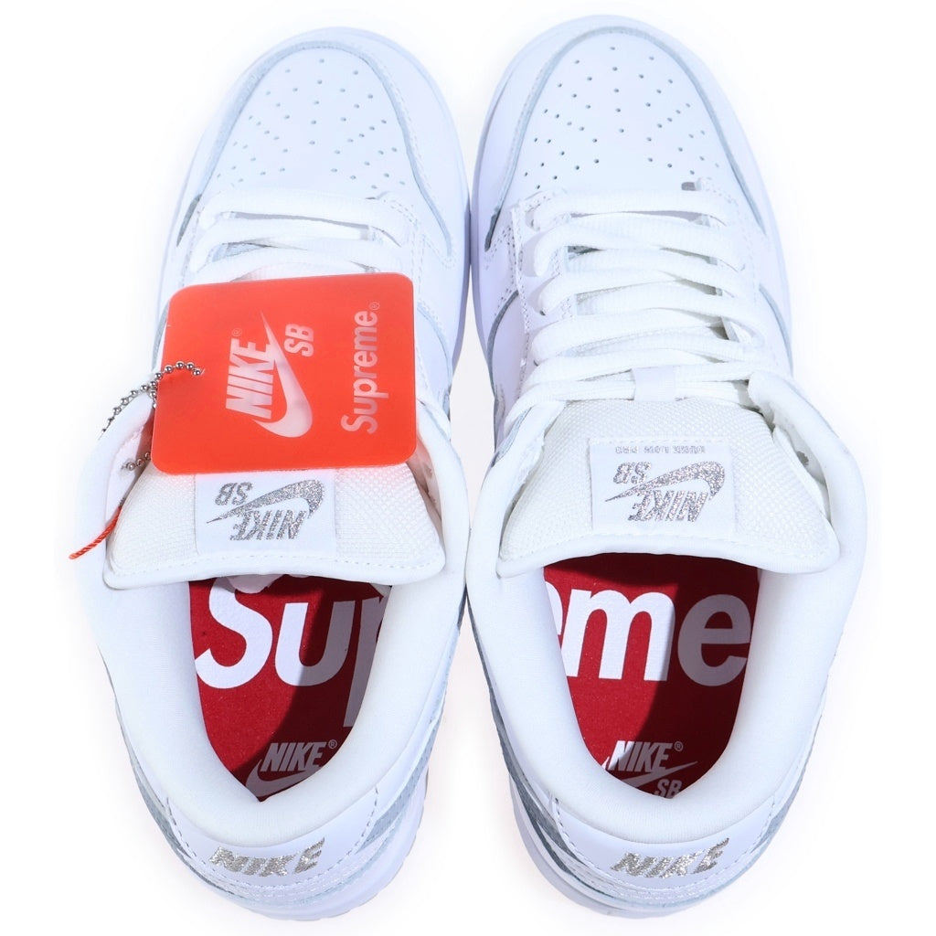 NIKE SB(ナイキエスビー) ×SUPREME DUNK LOW シュプリーム ダンク ローカットスニーカー US8/26cm ホワイト HQ8487-100