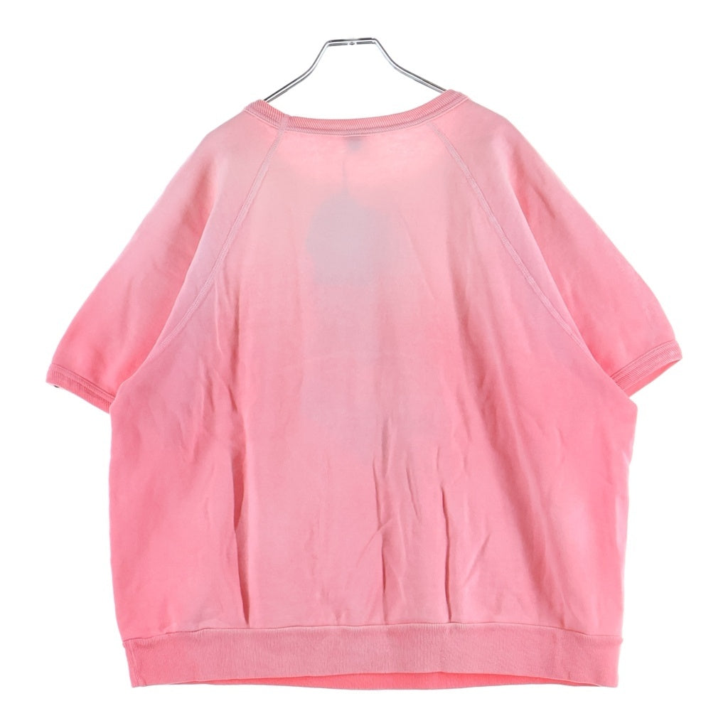 SAINT MICHAEL(セントマイケル) 26SS ×A BATHING APE STA S/S CREWNECK SWEATSHIRT アベイシングエイプ フロントロゴデザイン クルーネックスウェットTシャツ 半袖 ピンク SM-MK3-0000-C51