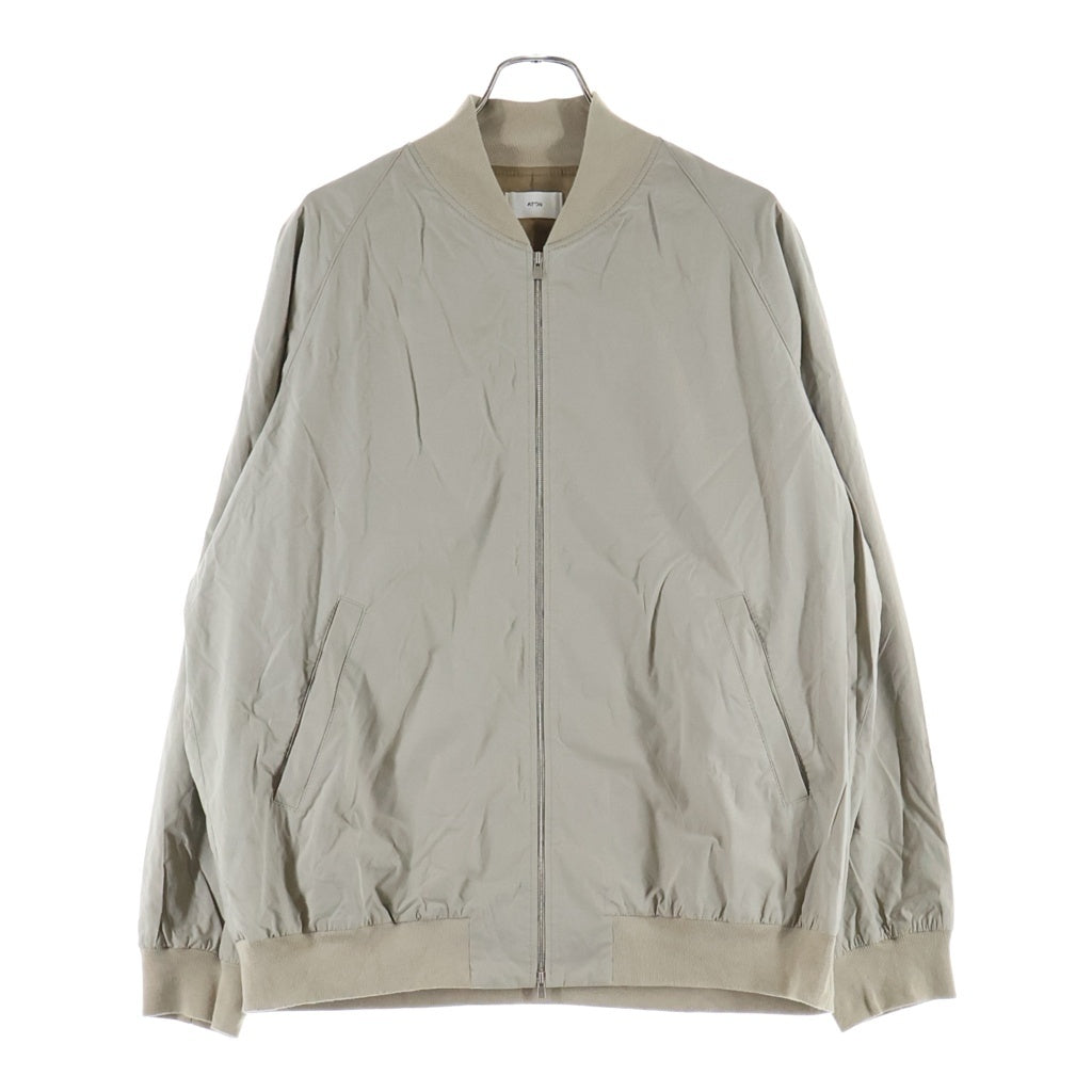 ATON(エイトン) KYOTO TSURIZOME FL JACKET キョウト ツリゾメ ナイロン ブルゾン フライトジャケット ベージュ JKAGSM06