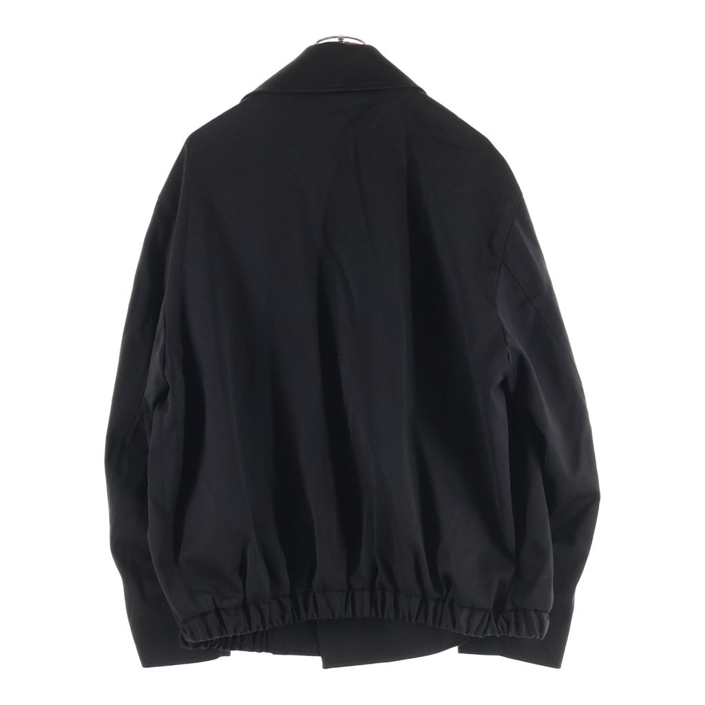 ssstein(シュタイン) W/SI SATIN OVERSIZED DOUBLE BREAST BLOUSON ウール シルク サテン オーバーサイズ ダブルブレスト ブルゾンジャケット ブラック ST.1064