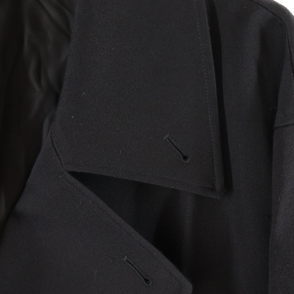 ssstein(シュタイン) W/SI SATIN OVERSIZED DOUBLE BREAST BLOUSON ウール シルク サテン オーバーサイズ ダブルブレスト ブルゾンジャケット ブラック ST.1064