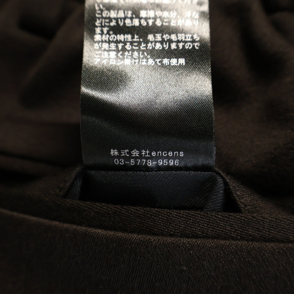 ssstein(シュタイン) W/SI SATIN TWIST SEAM WIDE EASY TROUSERS ウール イージー ワイドトラウザーズ スラックスパンツ ブラック ST.1098