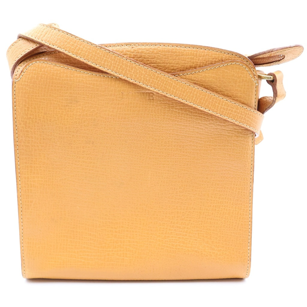 LOEWE(ロエベ) OLD 型押しレザー クロスボディ ショルダーバッグ オレンジ レディース