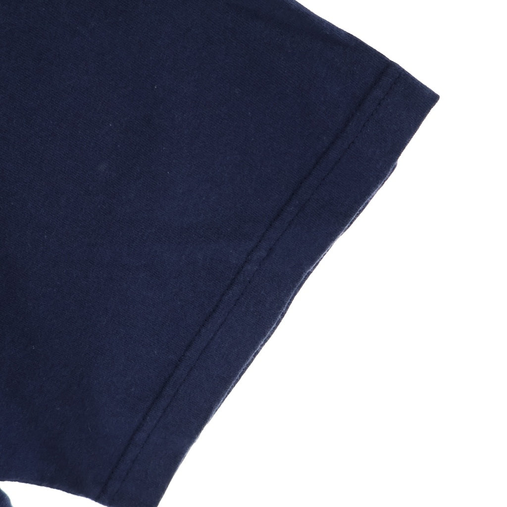 STUSSY(ステューシー) 90S OLD オールド 紺タグ スケートマン 両面プリント クルーネック半袖Tシャツ カットソー ネイビー