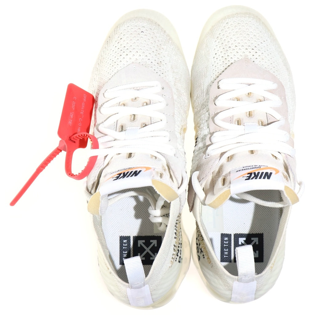 NIKE(ナイキ) ×OFF-WHITE THE 10 AIR VAPORMAX FK オフホワイト ザテン エアヴェイパーマックス フライニット ローカットスニーカー ホワイト US9/27cm AA3831-100