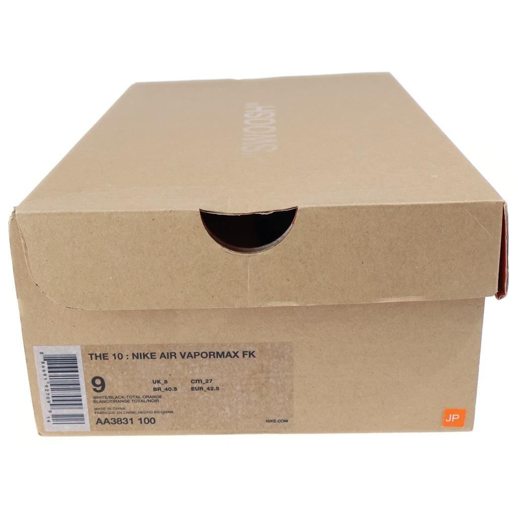 NIKE(ナイキ) ×OFF-WHITE THE 10 AIR VAPORMAX FK オフホワイト ザテン エアヴェイパーマックス フライニット ローカットスニーカー ホワイト US9/27cm AA3831-100