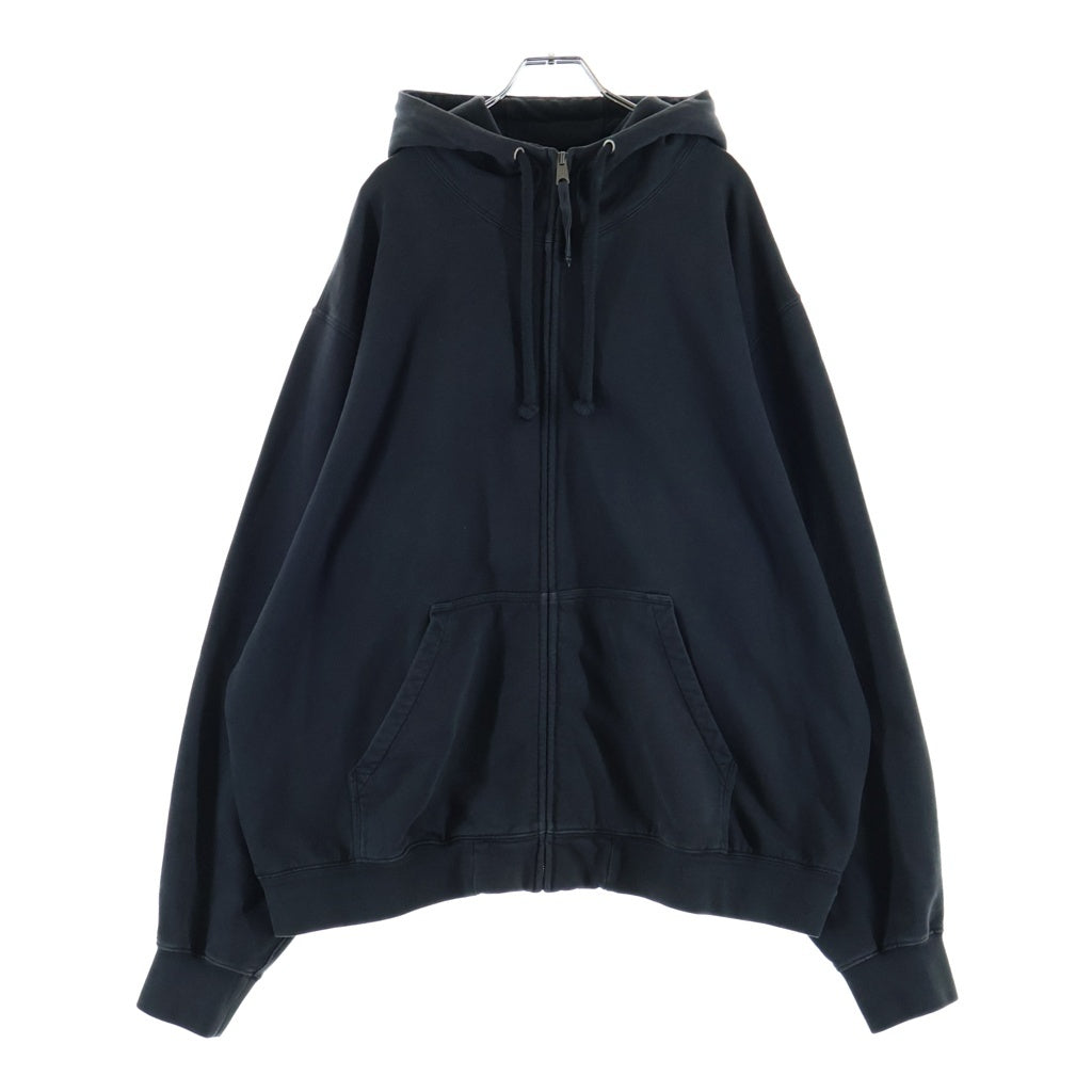 Maison Margiela(メゾンマルジェラ) 24AW オーバーサイズ ロゴエンブロイダー ジップアップ フーデッド スウェット パーカー グレー S50HG0046