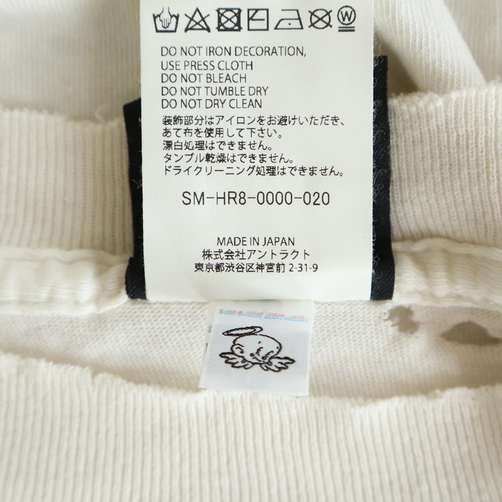 SAINT MICHAEL(セントマイケル) 25SS SS TEE / SAINT YOURSELF セントユアセルフロゴプリント クルーネック半袖Tシャツ カットソー ホワイト SM-HR8-0000-020
