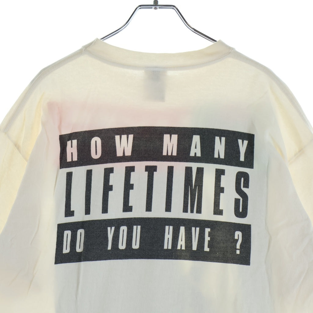 SAINT MICHAEL(セントマイケル) ×DENIM TEARS 24SS DT SS LIVES CREW リーバイスクループリント クルーネック半袖Tシャツ カットソー ホワイト SM-YS8-0000-C01