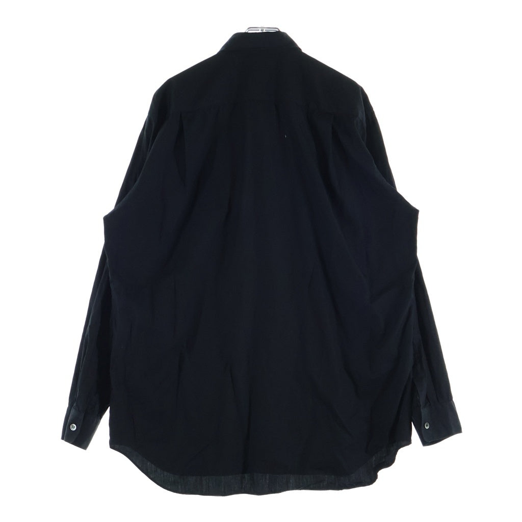 PLAY COMME des GARCONS(プレイコムデギャルソン) 23AW AD2023 L/S Shirt ハートロゴワッペン コットン 長袖シャツ ブラック AZ-B004