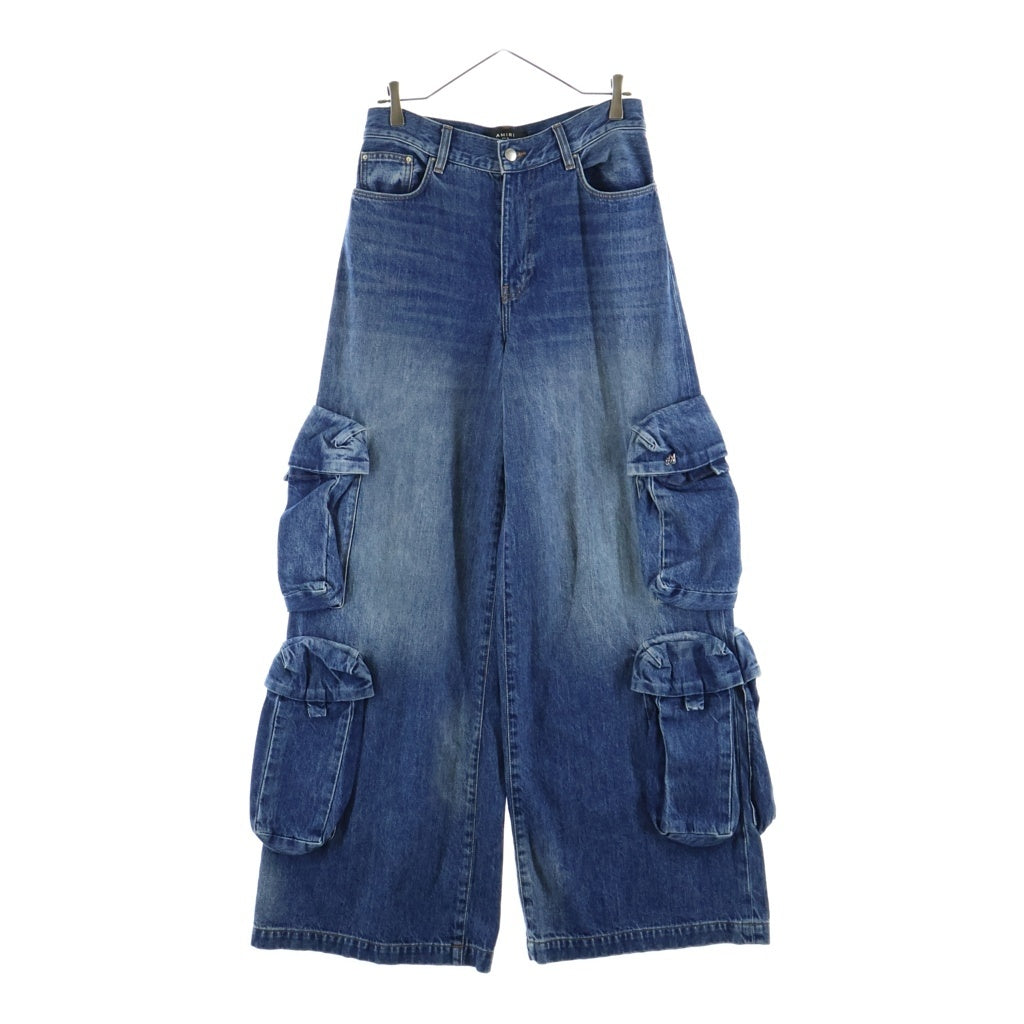 AMIRI(アミリ) 23AW BAGGY CARGO JEAN MA金具ロゴ バギーカーゴデニムパンツ インディゴ SRAW23WDF003SMRIRD0