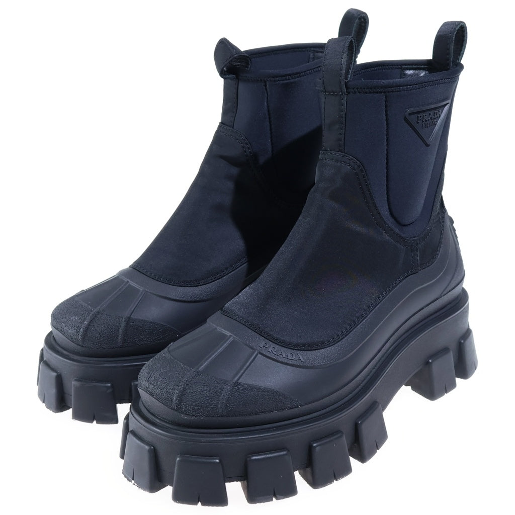 PRADA(プラダ) Re-Nylon モノリス リナイロン ギャバジン チェルシーサイドゴアブーツ ブラック 2UE029