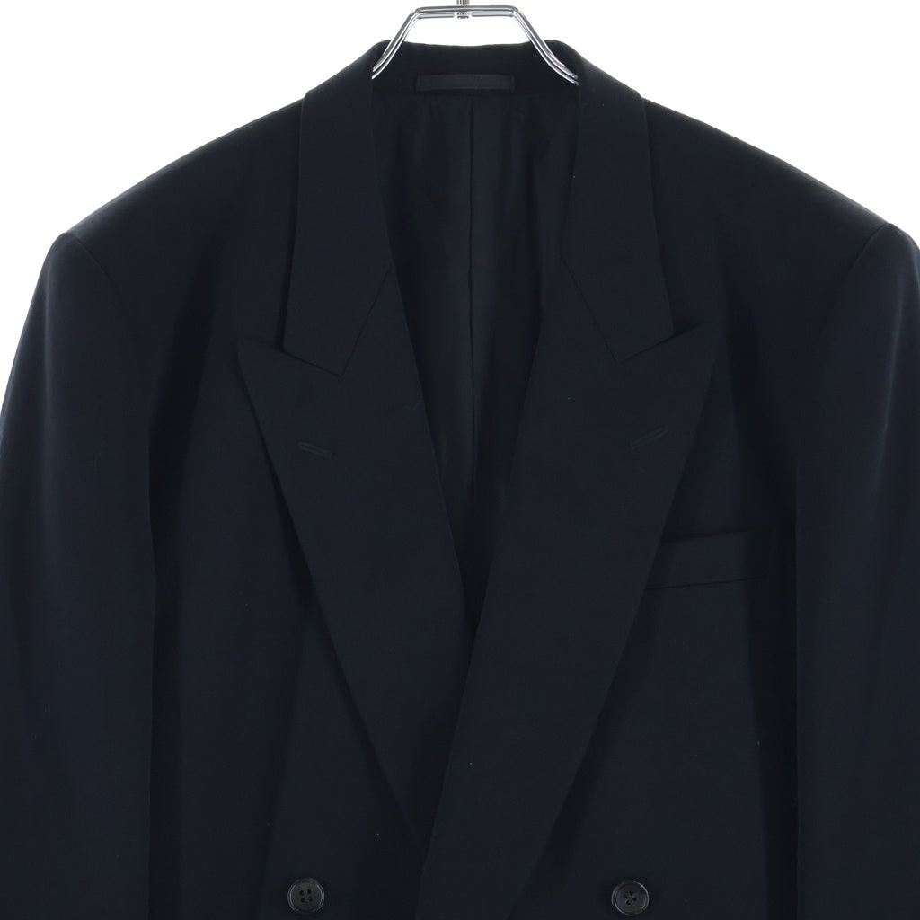 COMME des GARCONS HOMME(コムデギャルソンオム) 92AW AD1992 田中オム期 ウール ダブルブレスト テーラード ジャケット ブラック HS-05012M