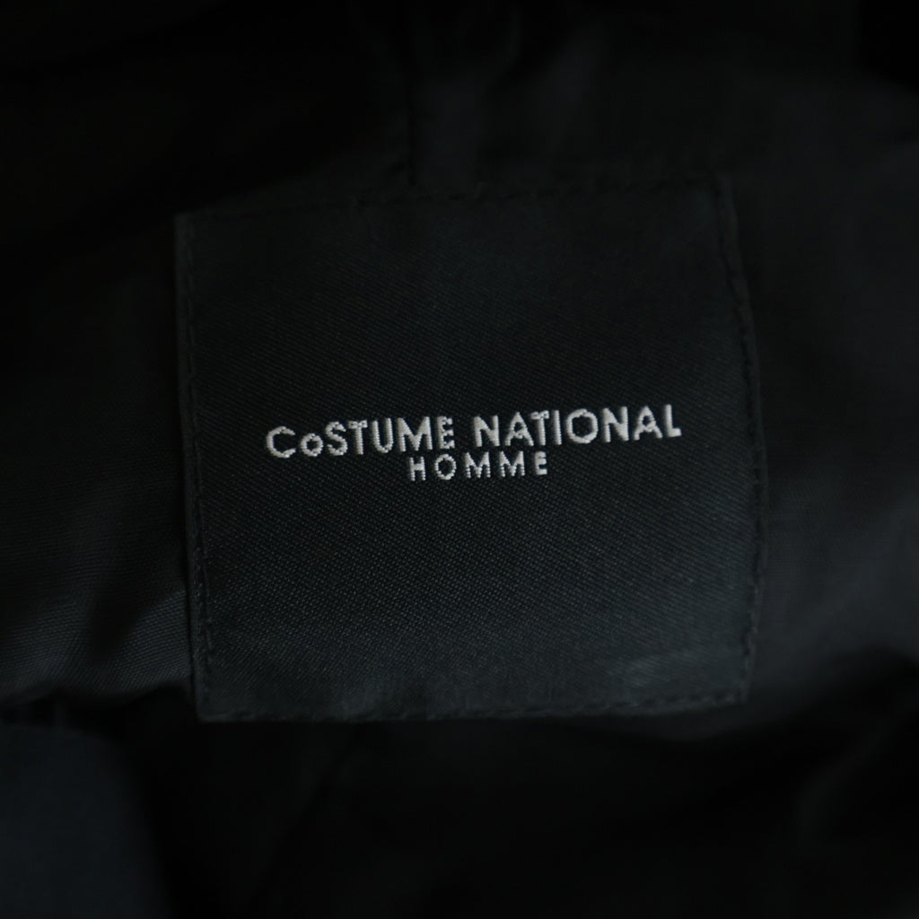 CosTUME NATIONAL HOMME(コスチューム ナショナル オム) ショールカラー 1B サイドライン ウール テーラードジャケット スラックス パンツ セットアップ ブラック 40-G117/40-P093