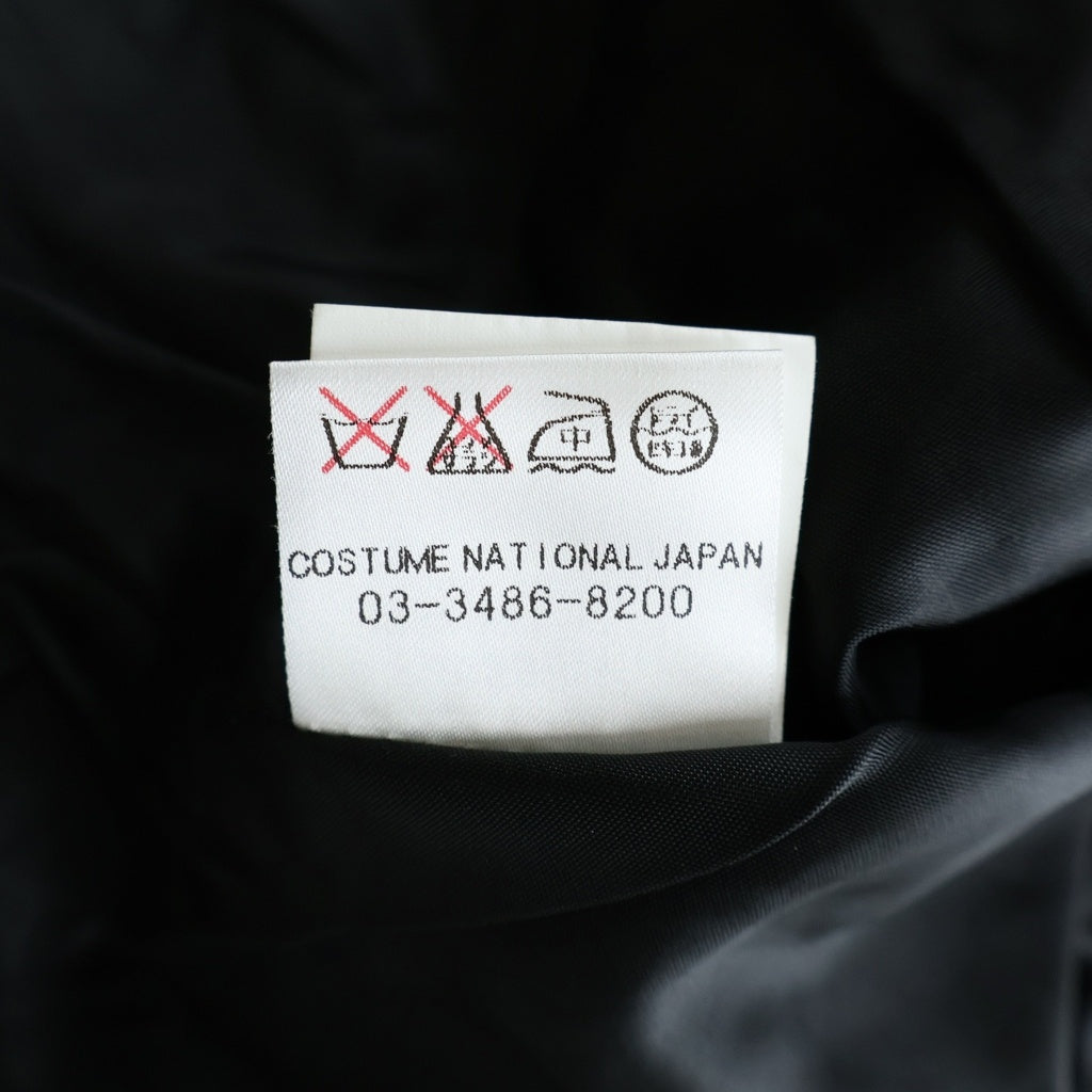 CosTUME NATIONAL HOMME(コスチューム ナショナル オム) ショールカラー 1B サイドライン ウール テーラードジャケット スラックス パンツ セットアップ ブラック 40-G117/40-P093