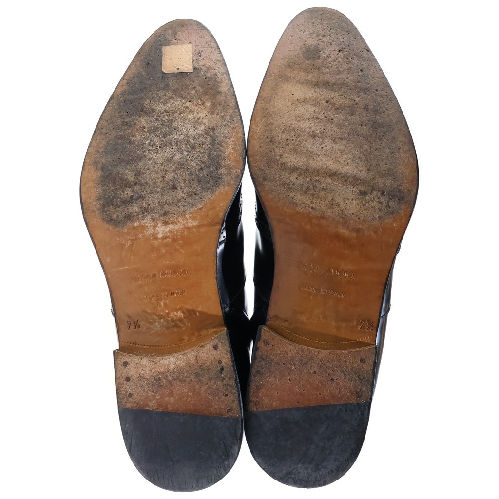 HELMUT LANG(ヘルムートラング) 本人期 メダリオン ウィングチップ サイドジップ レザー ブーツ ブラック 087