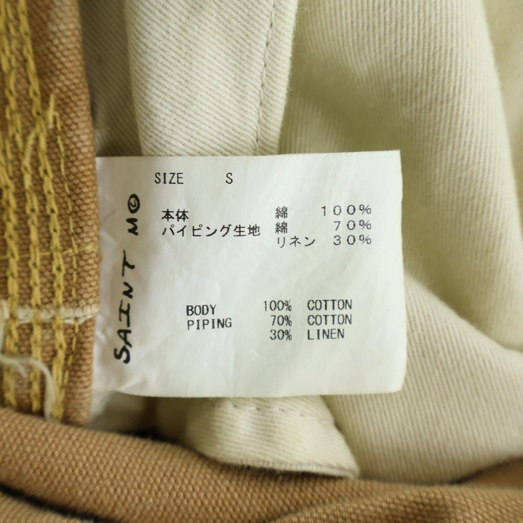 SAINT MICHAEL(セントマイケル) 23SS DOUBLE KNEE OVERALL ダック地 ダブルニー オーバーオール ブラウン SM-S23-0000-062