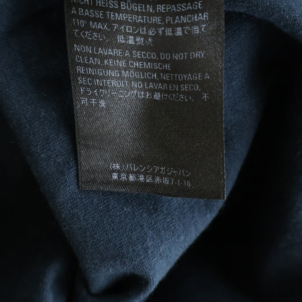 BALENCIAGA(バレンシアガ) バックロゴプリント クルーネック半袖Tシャツ カットソー ブラック 578124 TEV43