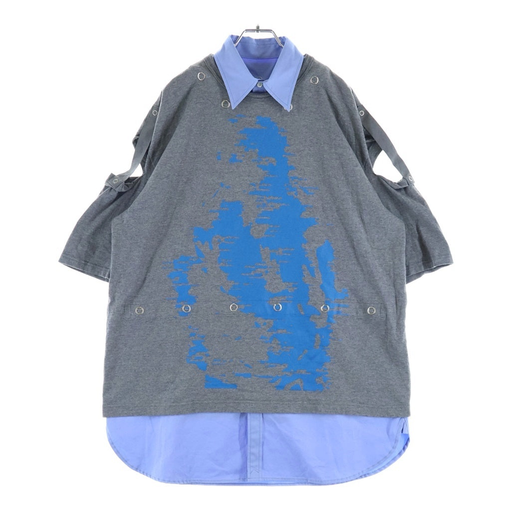TAKAHIROMIYASHITA The SoloIst.(タカヒロミヤシタザソロイスト) 22SS ATTACHMENT COLLAR & TAIL SHORT SLEEVE TEE アタッチメントカラー テール 半袖Tシャツ カットソー sc.0005SS22