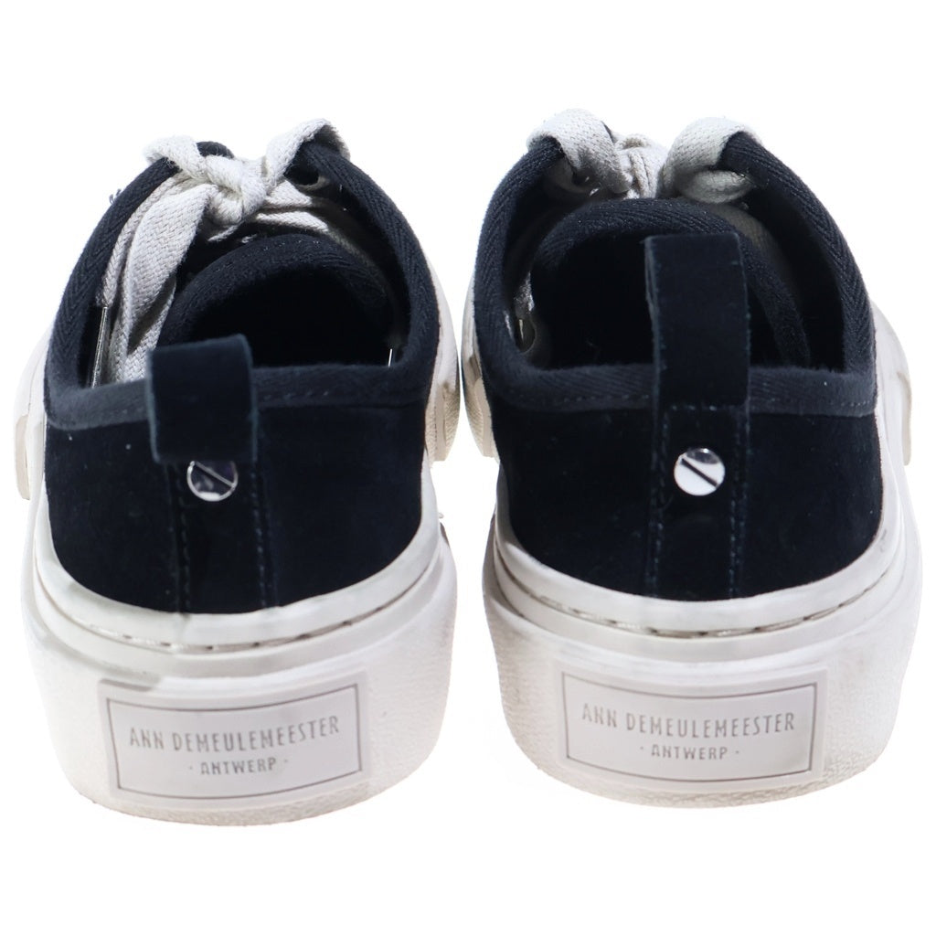 ANN DEMEULEMEESTER(アンドゥムルメステール) HALLI VULCANIZED LOW-TOP SNEAKERS ハリ ヴァルカナイズド ローカットスニーカー レディース ブラック/ホワイト B0014098 LT199 D0094