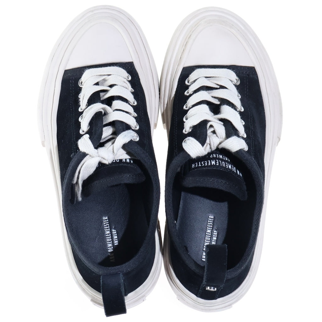 ANN DEMEULEMEESTER(アンドゥムルメステール) HALLI VULCANIZED LOW-TOP SNEAKERS ハリ ヴァルカナイズド ローカットスニーカー レディース ブラック/ホワイト B0014098 LT199 D0094
