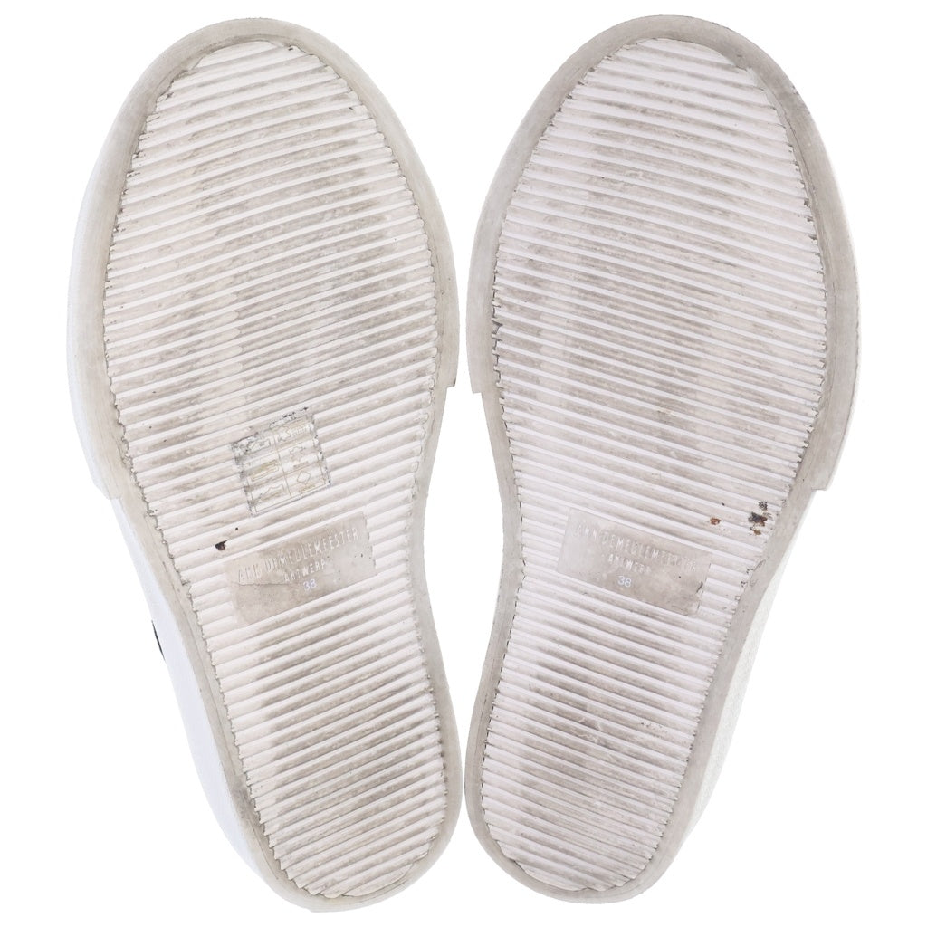ANN DEMEULEMEESTER(アンドゥムルメステール) HALLI VULCANIZED LOW-TOP SNEAKERS ハリ ヴァルカナイズド ローカットスニーカー レディース ブラック/ホワイト B0014098 LT199 D0094