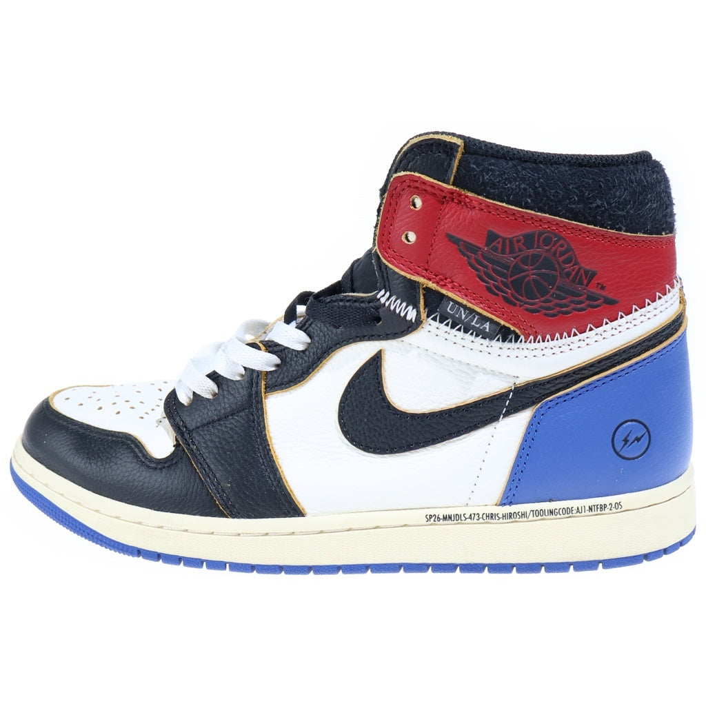 NIKE(ナイキ) ×FRAGMENT DESIGN ×UNION AIR JORDAN HIGH OG フラグメントデザイン ユニオン エアジョーダン 1 ハイカットスニーカー マルチカラー US10/28cm IO7847-002