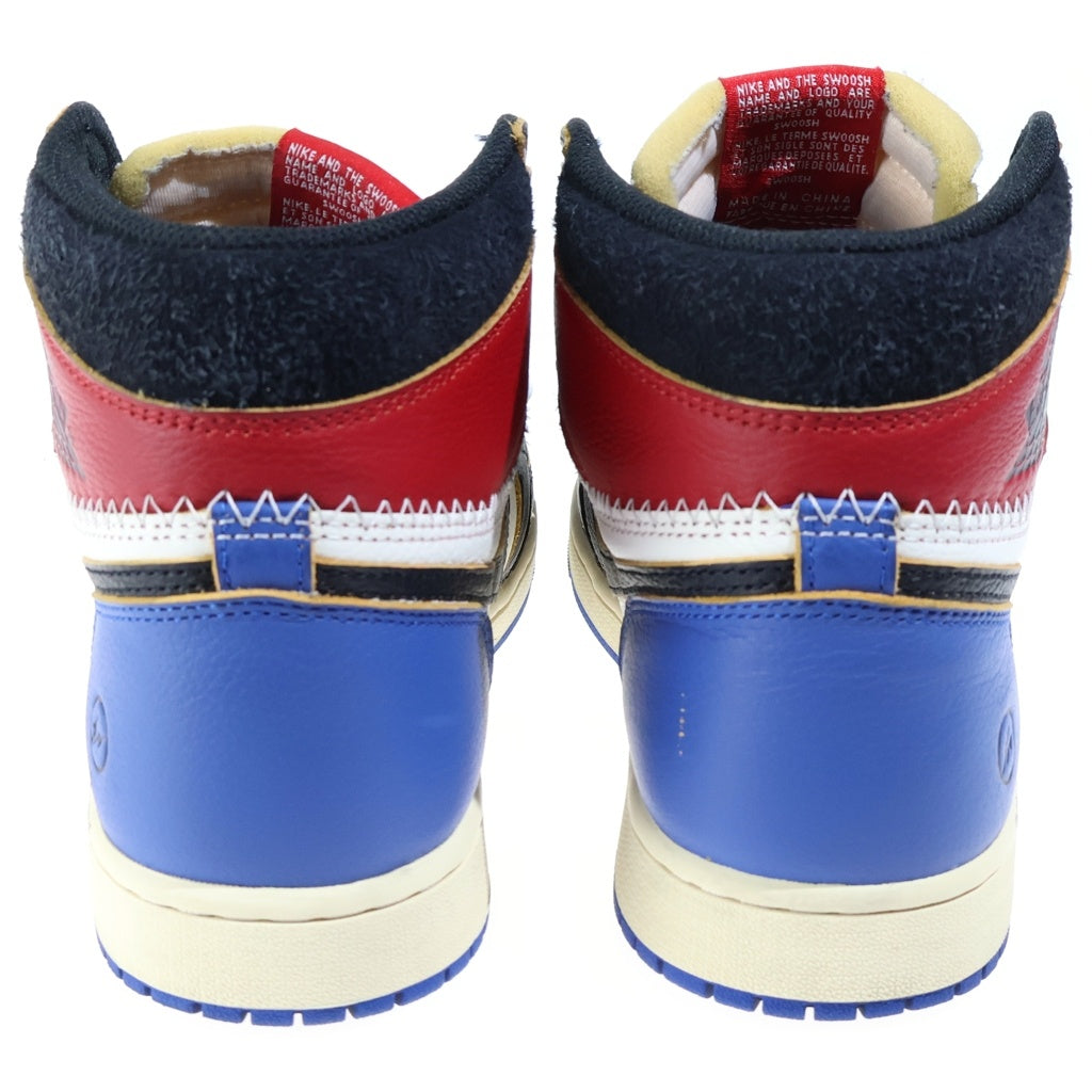 NIKE(ナイキ) ×FRAGMENT DESIGN ×UNION AIR JORDAN HIGH OG フラグメントデザイン ユニオン エアジョーダン 1 ハイカットスニーカー マルチカラー US10/28cm IO7847-002