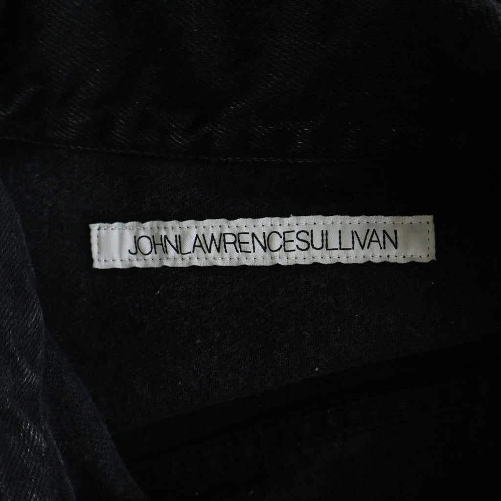 JOHN LAWRENCE SULLIVAN(ジョンローレンスサリバン) 23AW WASHED DENIM CUTTING JACKET ウォッシュド デニムカッティング クロップドジャケット レディース ブラック JLSW-50