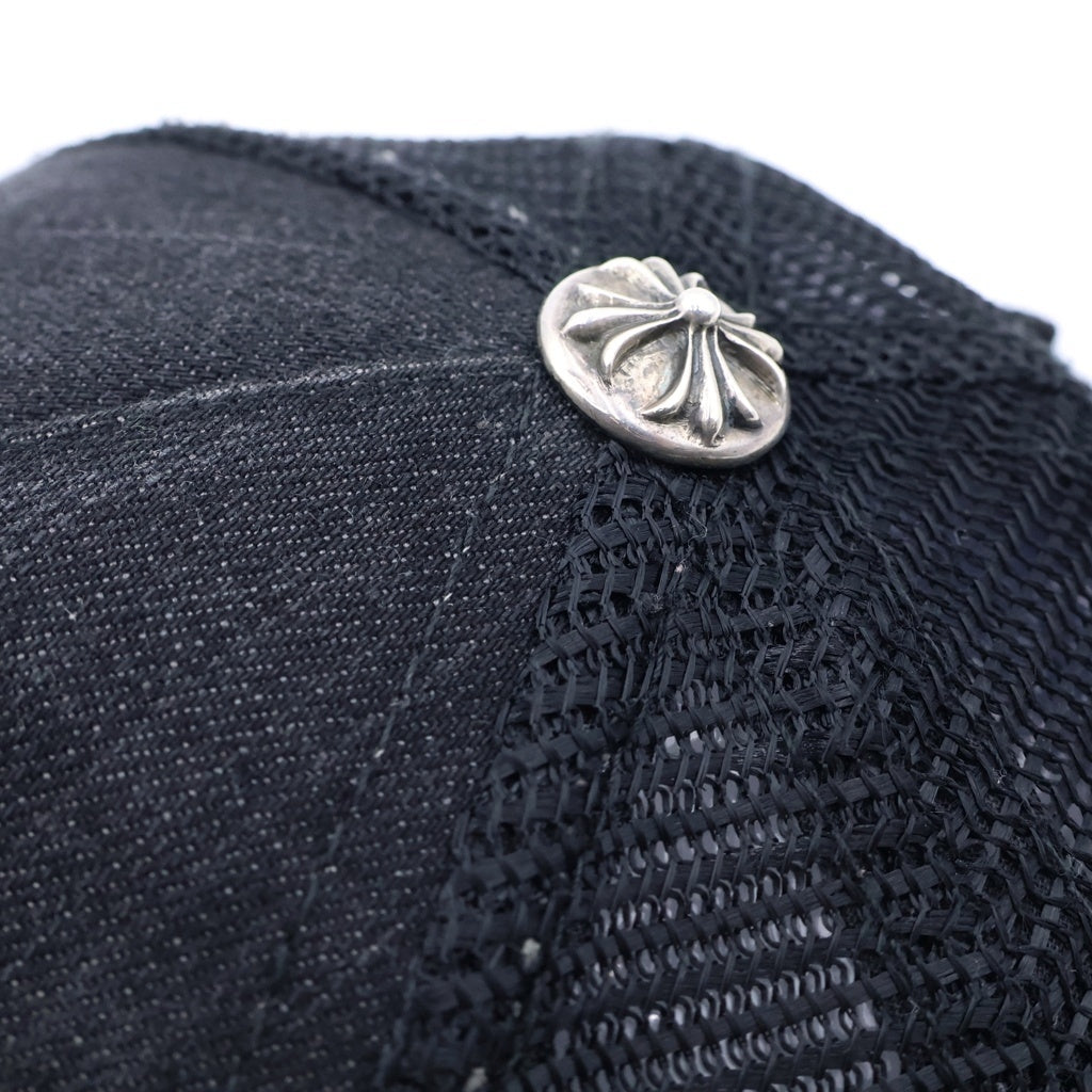 CHROME HEARTS(クロムハーツ) BS FLARE SCROLL LABEL BSフレア スクロールラベルプリント メッシュトラッカーキャップ 帽子 ブラック