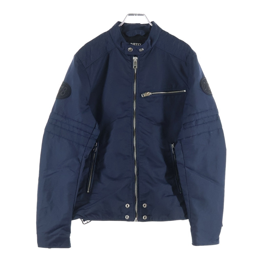 DIESEL(ディーゼル) J-GLORY JACKET ロゴラバーワッペン シングル ライダース ジャケット 00SKL8
