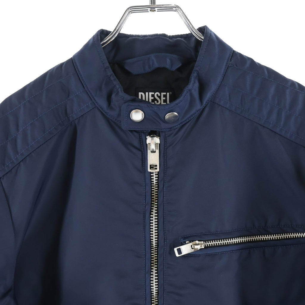 DIESEL(ディーゼル) J-GLORY JACKET ロゴラバーワッペン シングル ライダース ジャケット 00SKL8