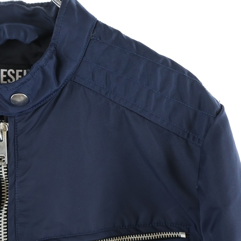 DIESEL(ディーゼル) J-GLORY JACKET ロゴラバーワッペン シングル ライダース ジャケット 00SKL8
