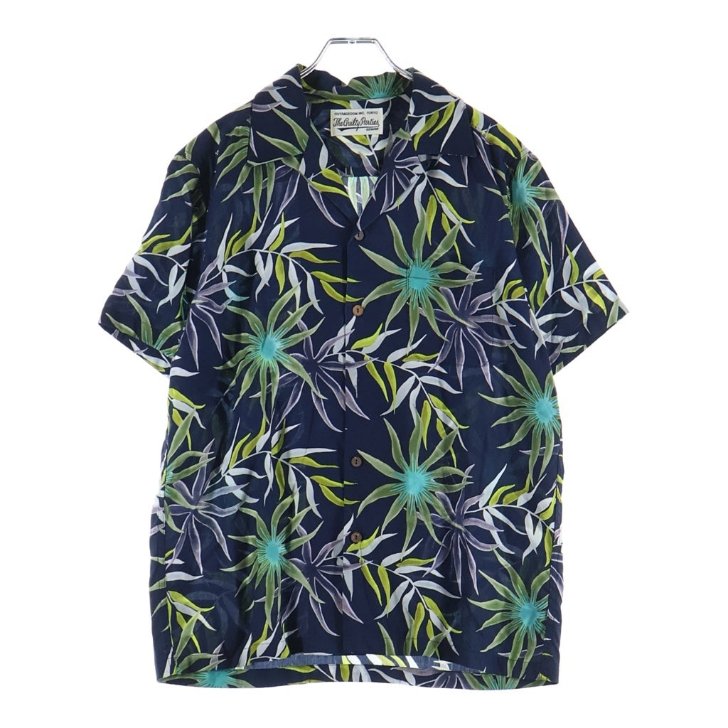 WACKO MARIA(ワコマリア) 17SS PRINTED FLOWER S/S HAWAIIAN SHIRT プリンテッド フラワー ハワイアン 花柄 半袖アロハシャツ ネイビー 17SS-WMS-HI02