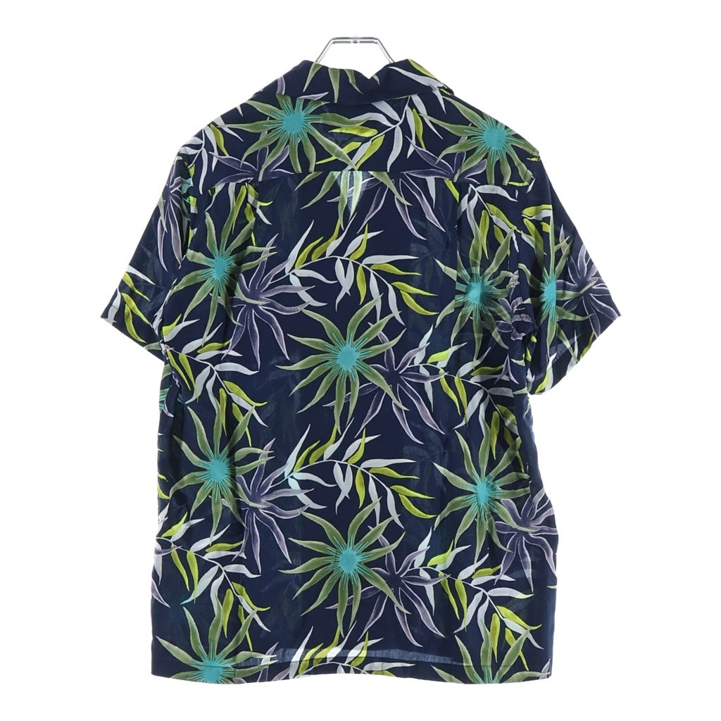 WACKO MARIA(ワコマリア) 17SS PRINTED FLOWER S/S HAWAIIAN SHIRT プリンテッド フラワー ハワイアン 花柄 半袖アロハシャツ ネイビー 17SS-WMS-HI02