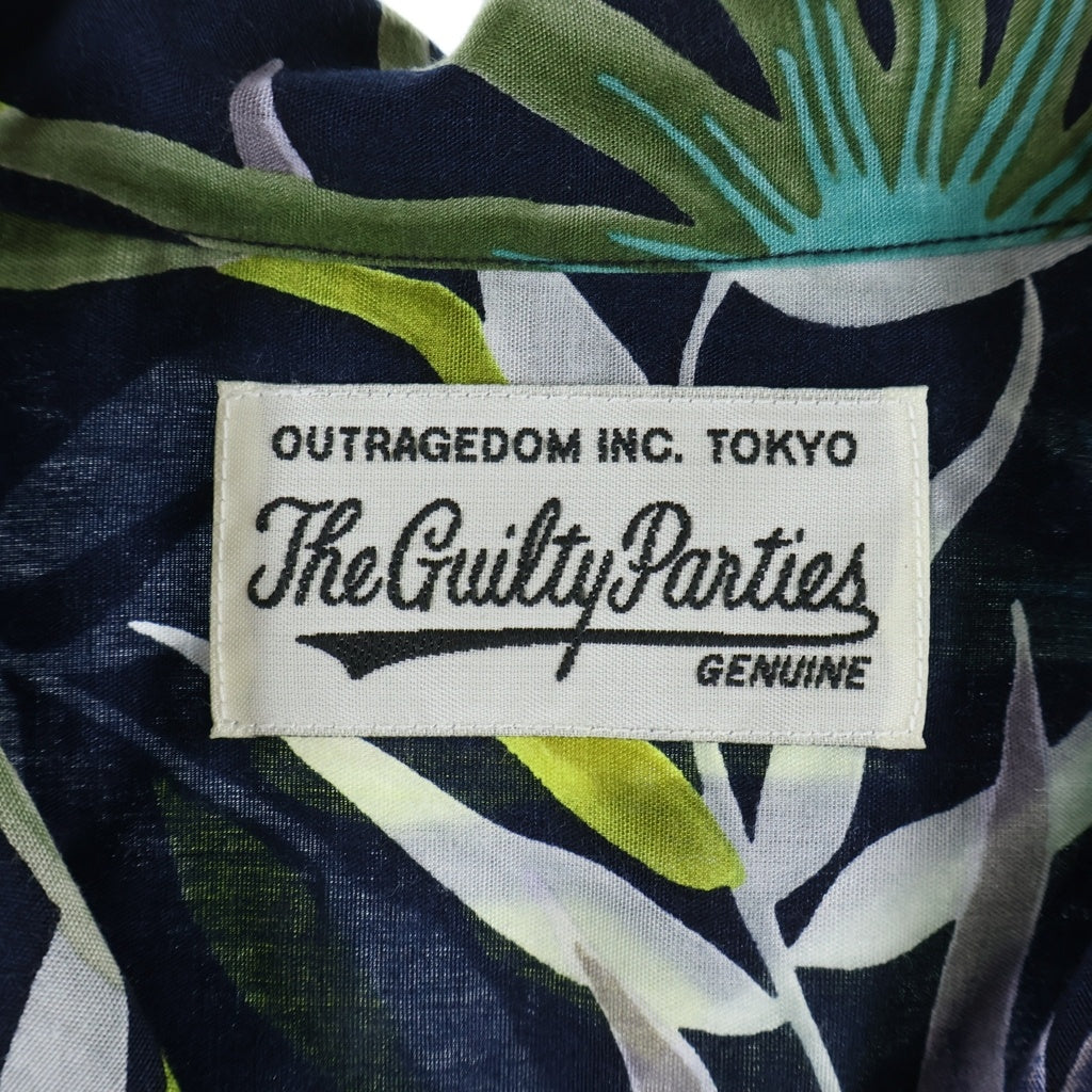 WACKO MARIA(ワコマリア) 17SS PRINTED FLOWER S/S HAWAIIAN SHIRT プリンテッド フラワー ハワイアン 花柄 半袖アロハシャツ ネイビー 17SS-WMS-HI02