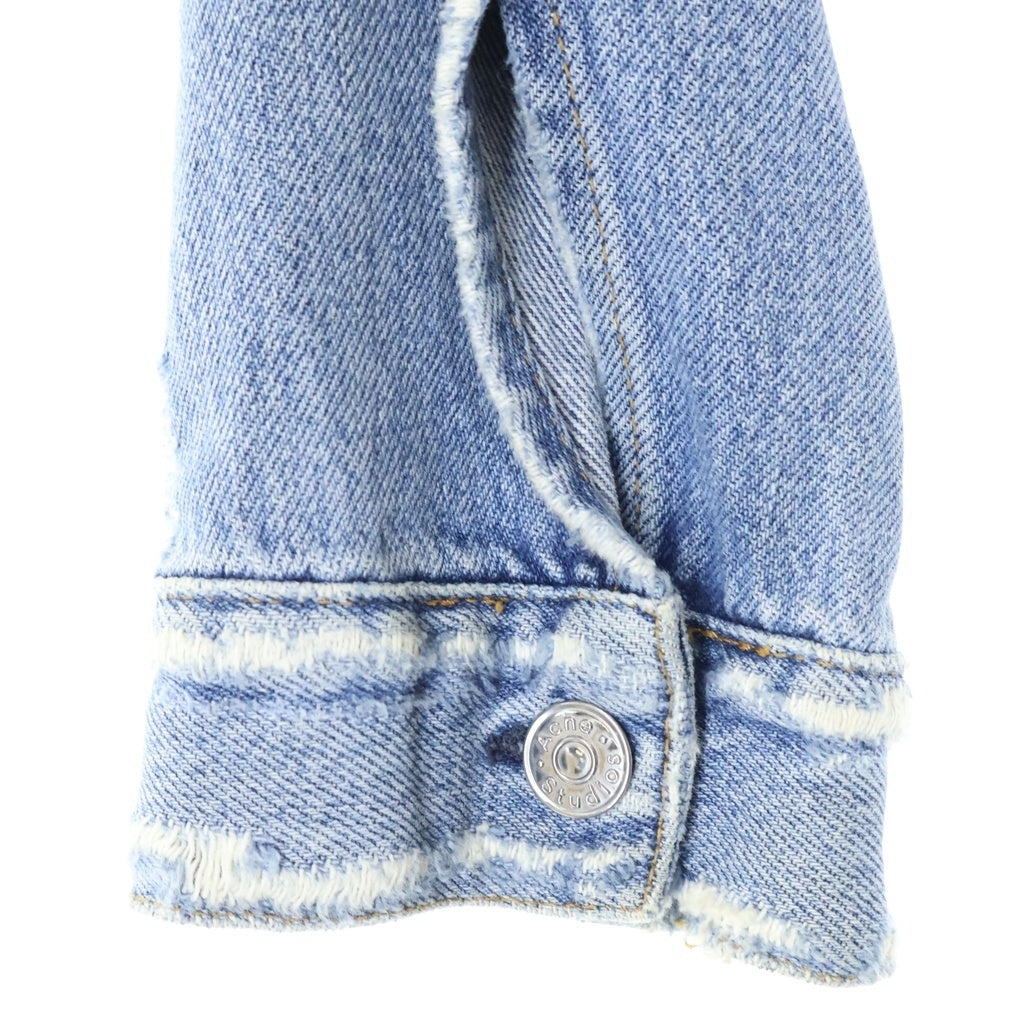Acne Studios(アクネ ストゥディオズ) 16SS WHO IND FRAY フー フレイ ノーカラー デニムトラッカージャケット インディゴ