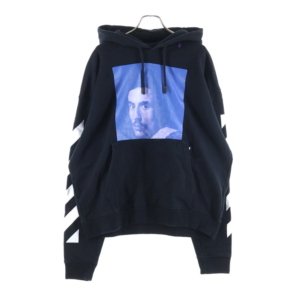 OFF-WHITE(オフホワイト) 18AW Diagonal Bernini Over Hoodie ダイアゴナル ベルニーニ 両面プリント スウェット プルオーバーパーカー フーディー ブラック OMBB037F18192011