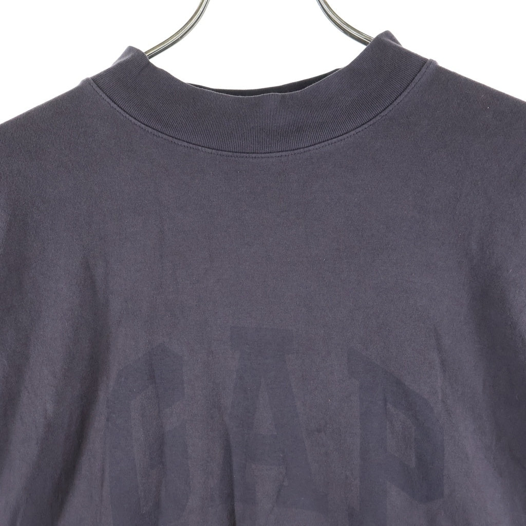 Yeezy Gap Engineered by Balenciaga(イージー ギャップ エンジニアードバイ バレンシアガ) Dove Long-Sleeve Tee ドーヴ ロゴプリント モックネック長袖Tシャツ カットソー チャコール 471305-01-1
