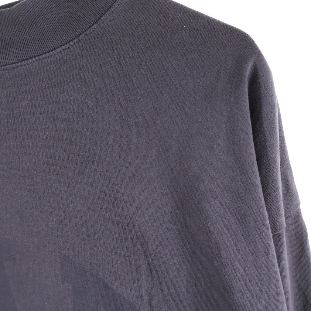 Yeezy Gap Engineered by Balenciaga(イージー ギャップ エンジニアードバイ バレンシアガ) Dove Long-Sleeve Tee ドーヴ ロゴプリント モックネック長袖Tシャツ カットソー チャコール 471305-01-1