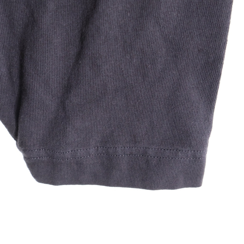 Yeezy Gap Engineered by Balenciaga(イージー ギャップ エンジニアードバイ バレンシアガ) Dove Long-Sleeve Tee ドーヴ ロゴプリント モックネック長袖Tシャツ カットソー チャコール 471305-01-1