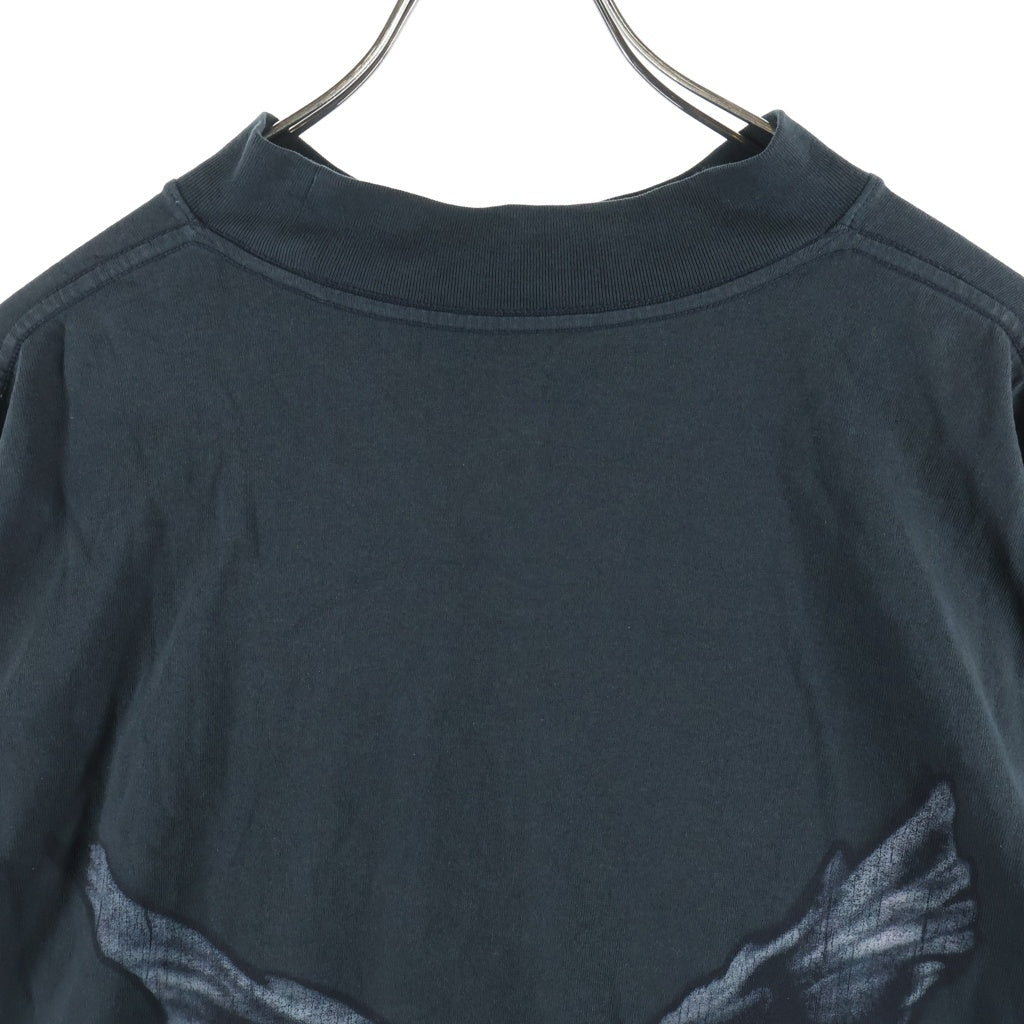 Yeezy Gap Engineered by Balenciaga(イージー ギャップ エンジニアードバイ バレンシアガ) Dove Long-Sleeve Tee ドーヴ ロゴプリント モックネック長袖Tシャツ カットソー グリーン 471305-02-1