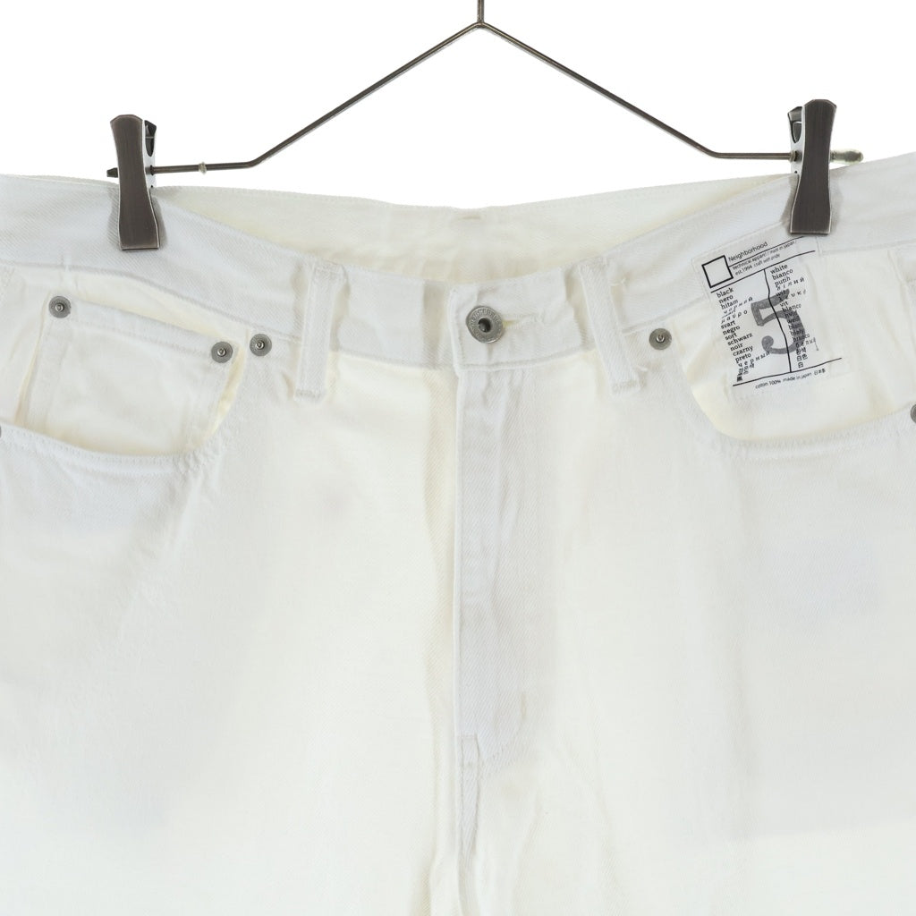 NEIGHBORHOOD(ネイバーフッド) 26SS BW. DP WIDE PANTS ジップフライ ワイドデニムパンツ ホワイト 261AQNH-PTM07
