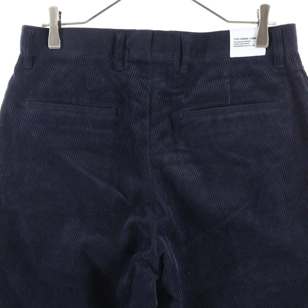 NEIGHBORHOOD(ネイバーフッド) 25AW CORDUROY PLAIN PANTS コーデュロイ プレーンスラックスパンツ ネイビー 252ZANH-PTM05
